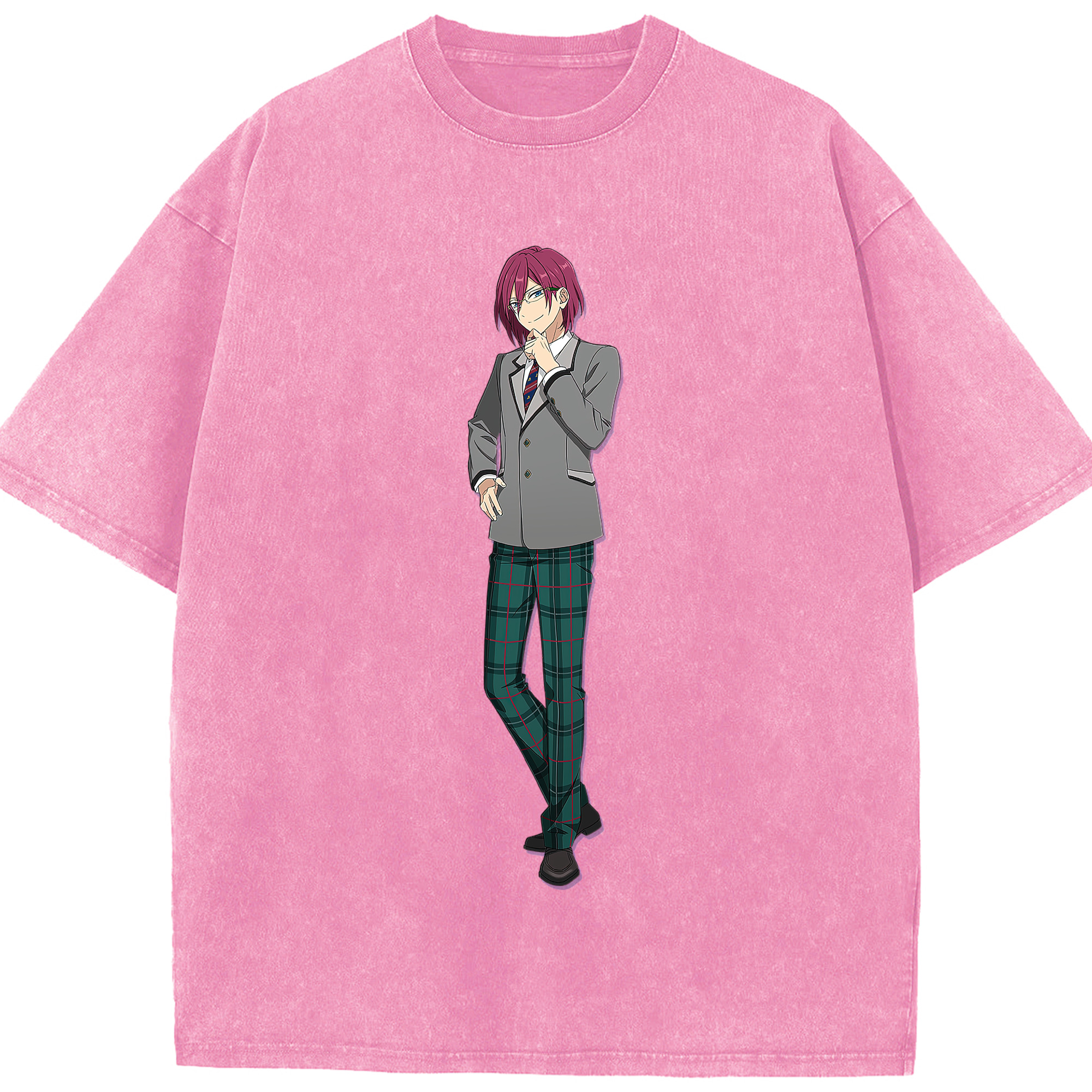（画像用） あんさんぶるスターズ! Ensemble Stars 綿100% ヴィンテージ風 半袖Tシャツ（フロントプリント）